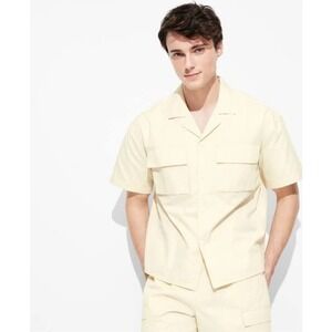 Original Use Men's XXL Tan  Short SLEEVE SHIRT  Snap Boxy Fit Pockets Target